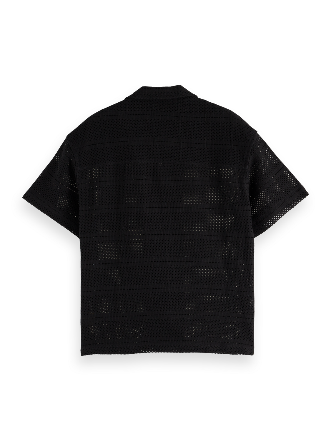 Crochet Short-Sleeved Relaxed-Fit Shirt