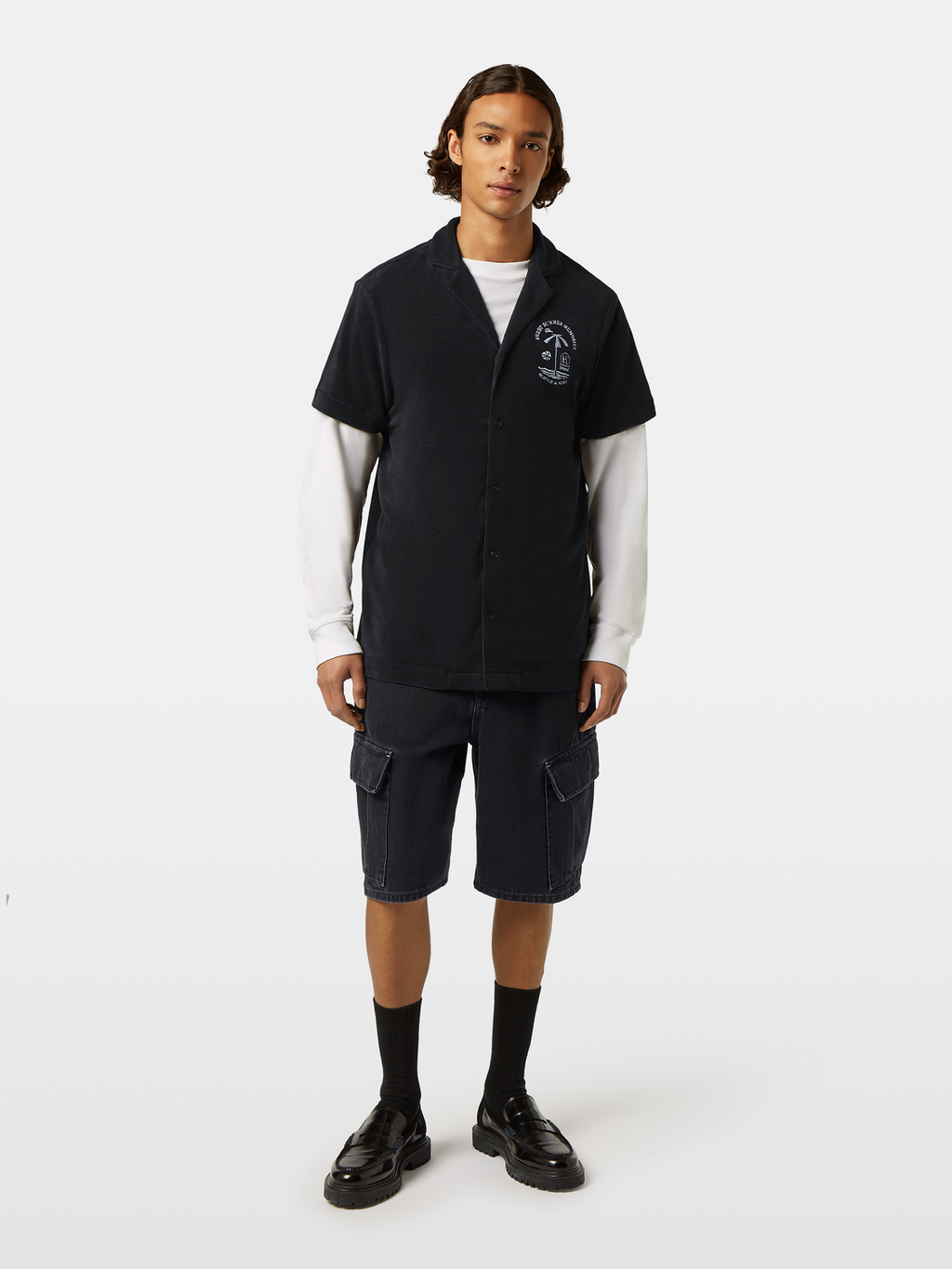 Short Sleeve Regular-Fit Terrycloth Shirt