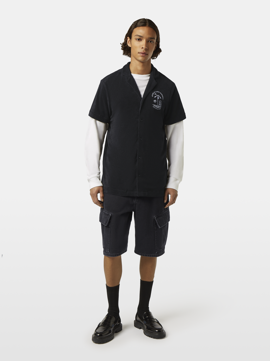 Short Sleeve Regular-Fit Terrycloth Shirt