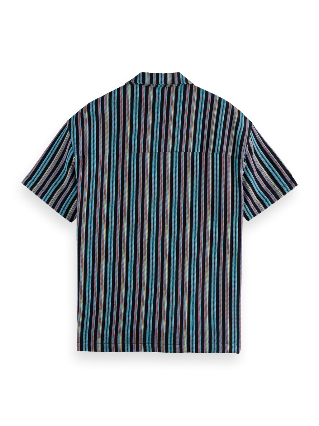 Striped Short Sleeve Relaxed-Fit Jacquard Shirt