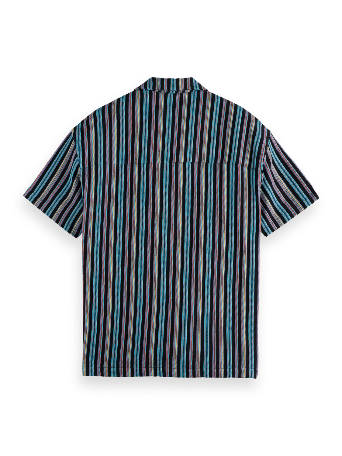 Striped Short Sleeve Relaxed-Fit Jacquard Shirt