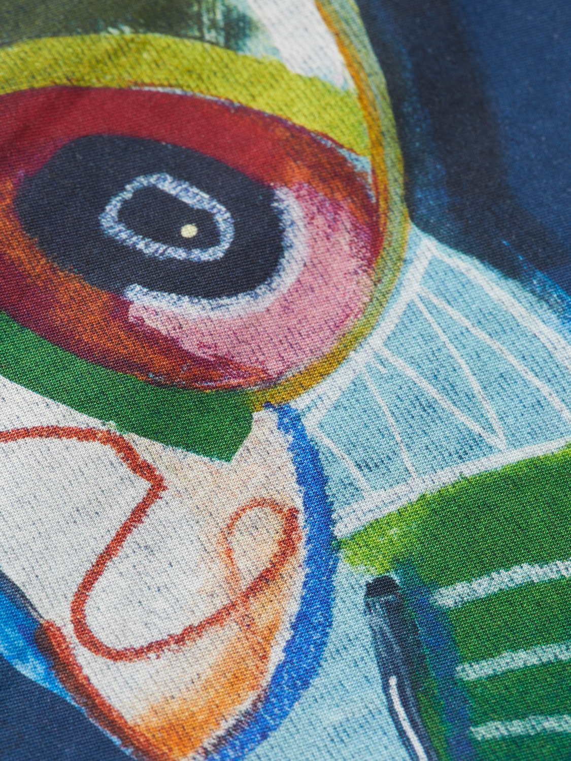 Abstract Island Short Sleeve Relaxed-Fit Tencel Shirt