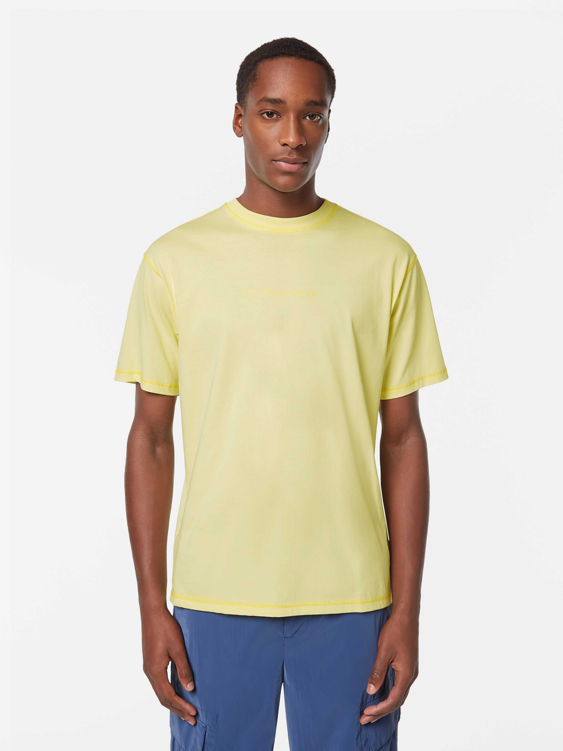 stina Sサイズ　type T long / misty yellow Relaxed-Fit Front Chest Logo T-Shirt – Scotch & Soda