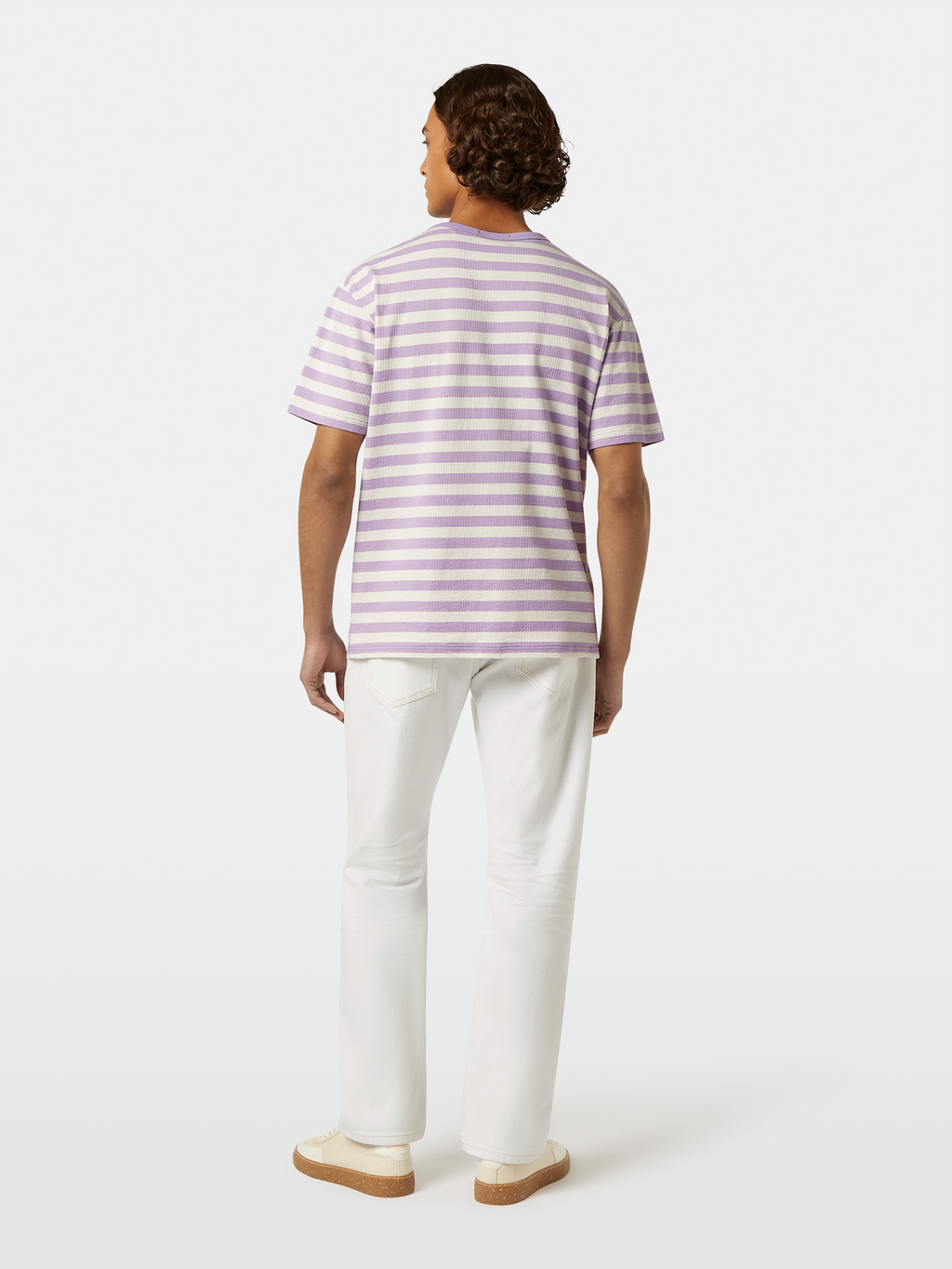 Relaxed-Fit Waffle Striped T-Shirt