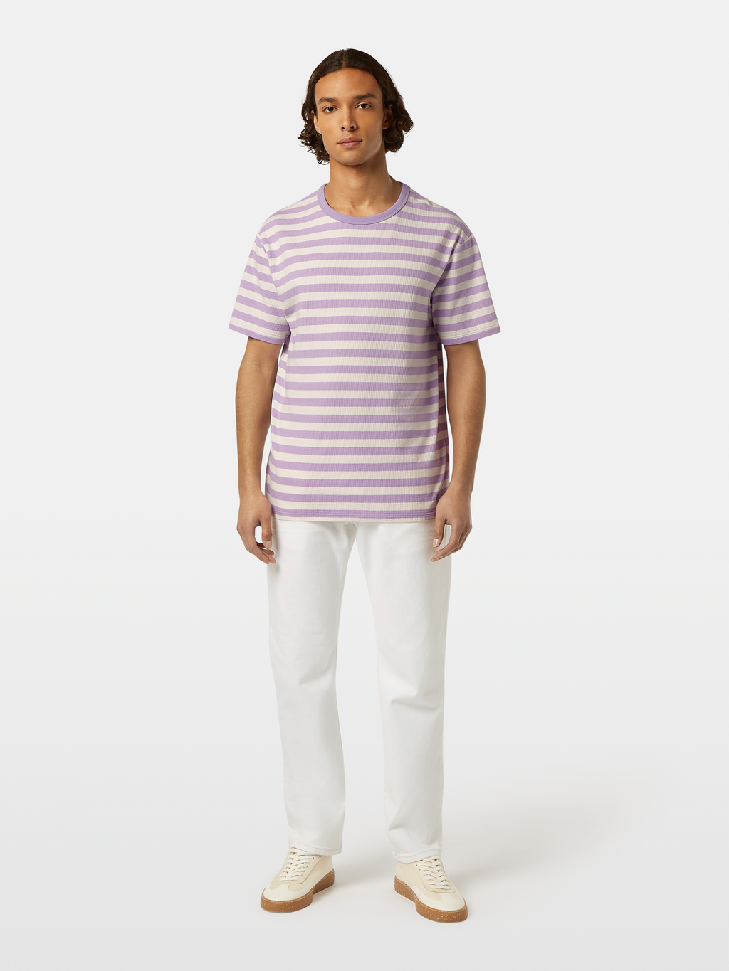 Relaxed-Fit Waffle Striped T-Shirt