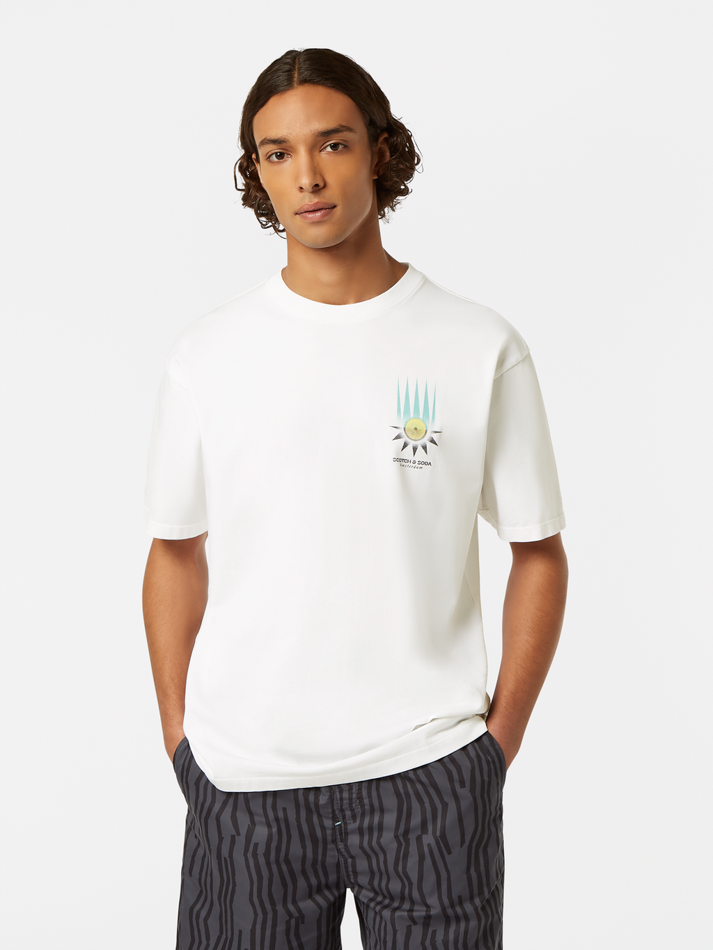 Relaxed-Fit Printed Artwork T-Shirt