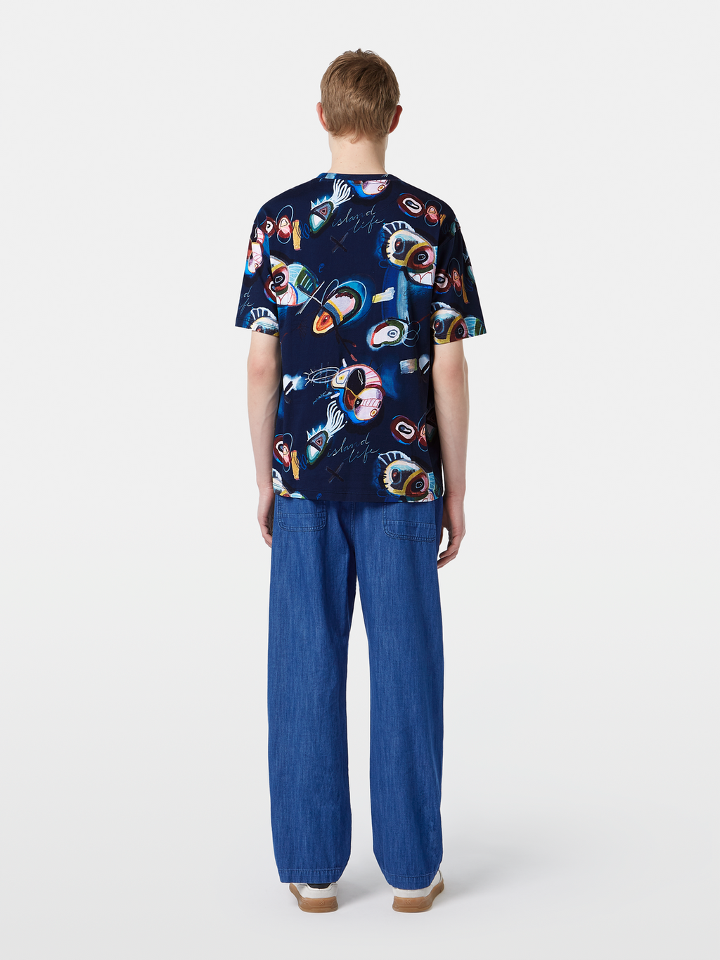 Relaxed-Fit Abstract Island Printed T-Shirt