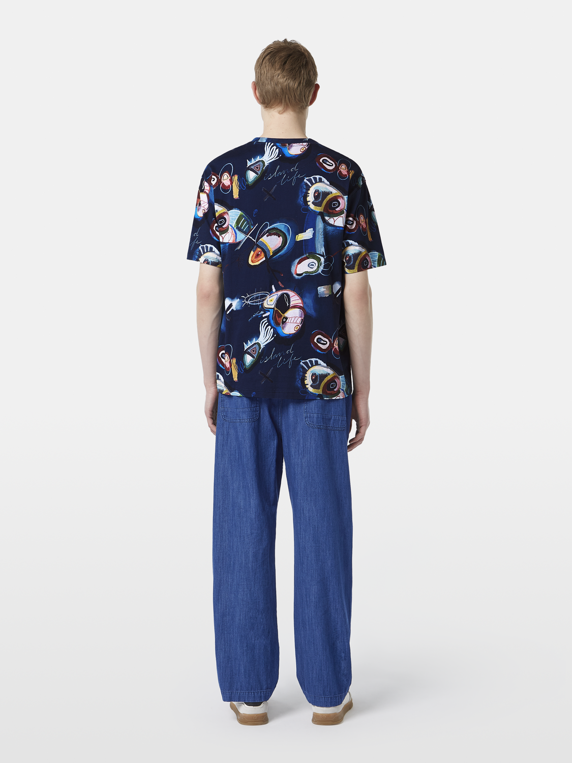 Relaxed-Fit Abstract Island Printed T-Shirt
