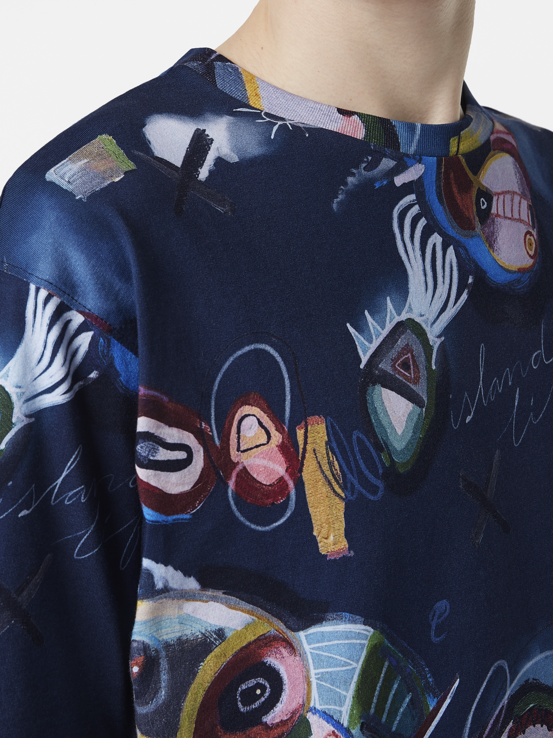 Relaxed-Fit Abstract Island Printed T-Shirt