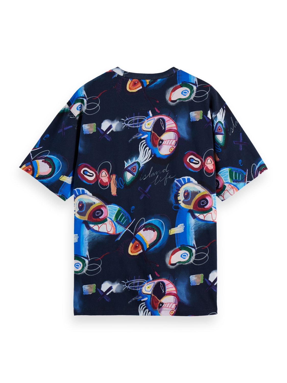 Relaxed-Fit Abstract Island Printed T-Shirt
