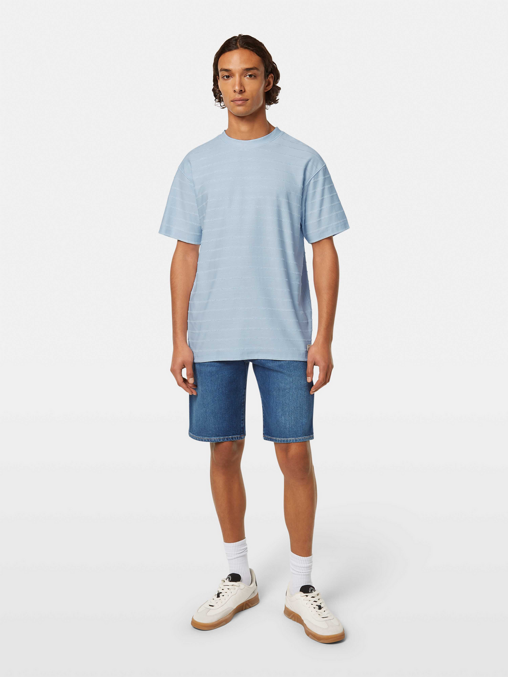 Relaxed-Fit Terrycloth Striped T-Shirt