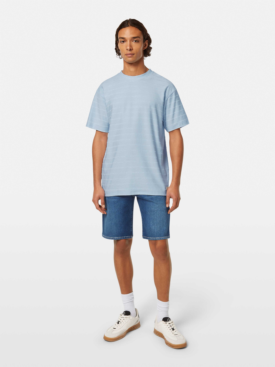 Relaxed-Fit Terrycloth Striped T-Shirt