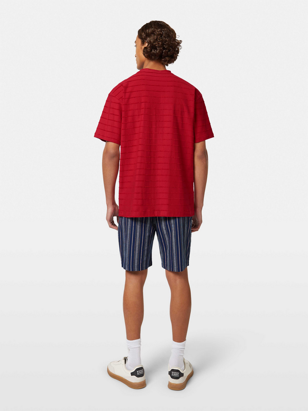 Relaxed-Fit Terrycloth Striped T-Shirt