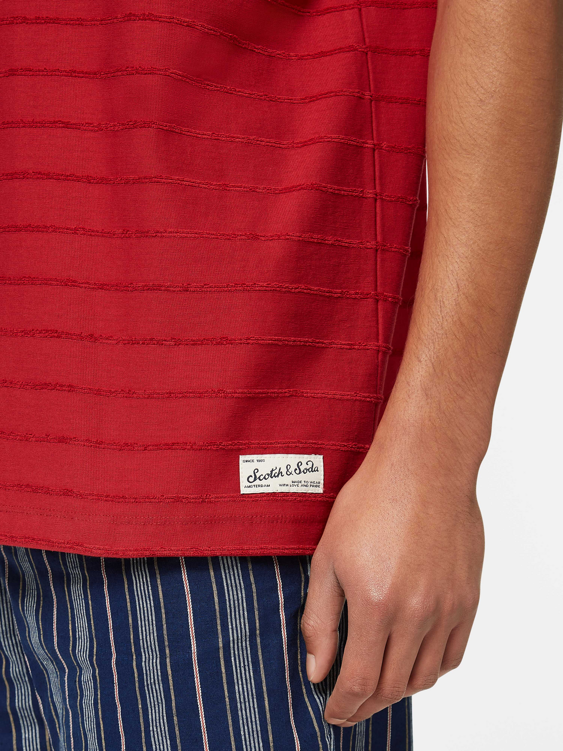 Relaxed-Fit Terrycloth Striped T-Shirt