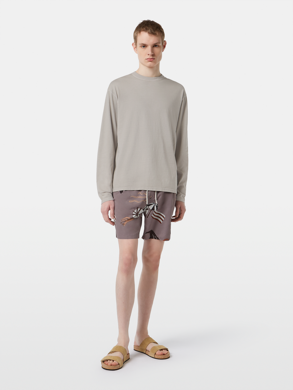 Relaxed-Fit Garment-Dyed Long Sleeve T-Shirt