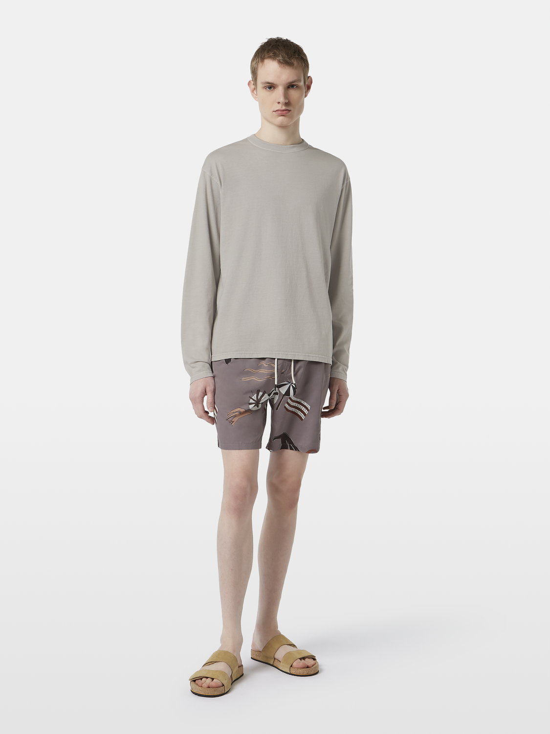 Relaxed-Fit Garment-Dyed Long Sleeve T-Shirt