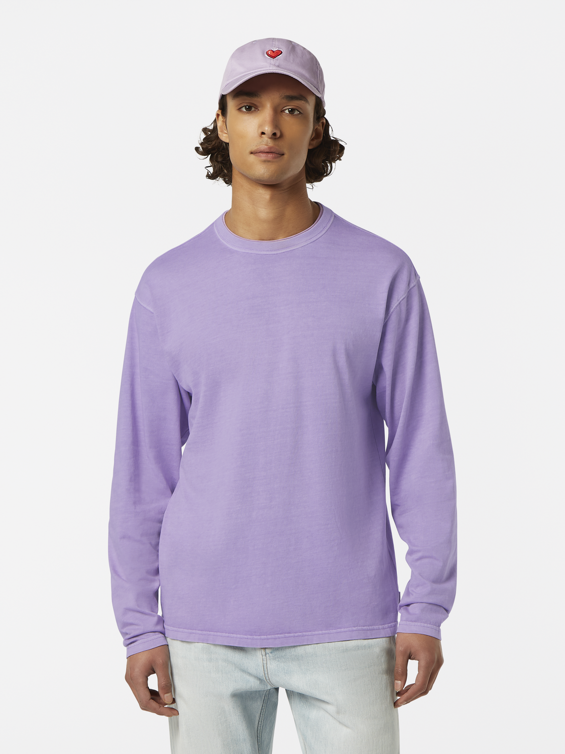 Relaxed-Fit Garment-Dyed Long Sleeve T-Shirt