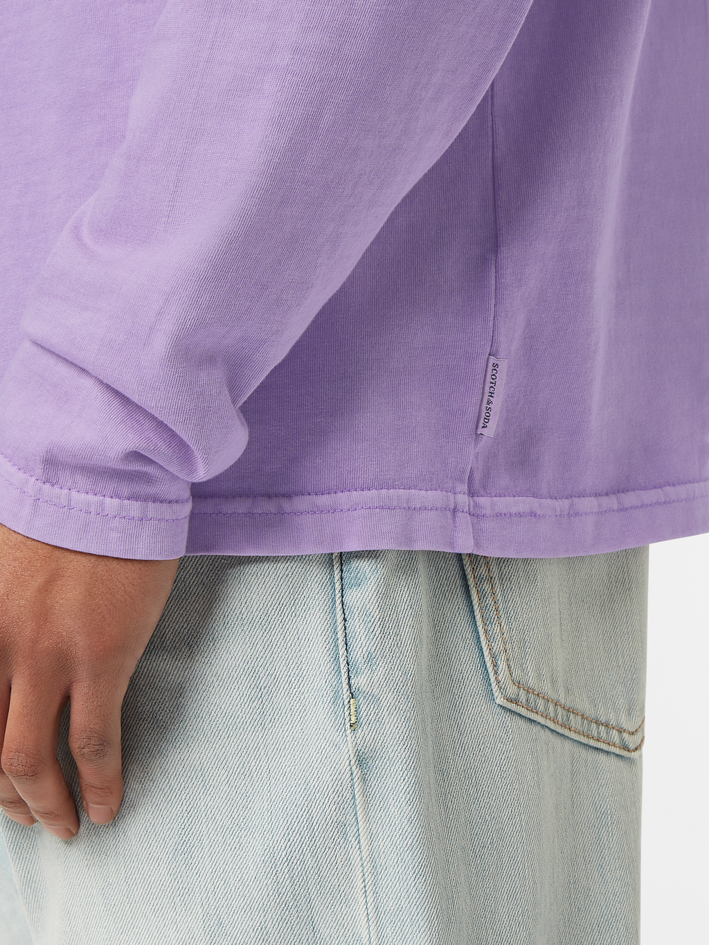 Relaxed-Fit Garment-Dyed Long Sleeve T-Shirt