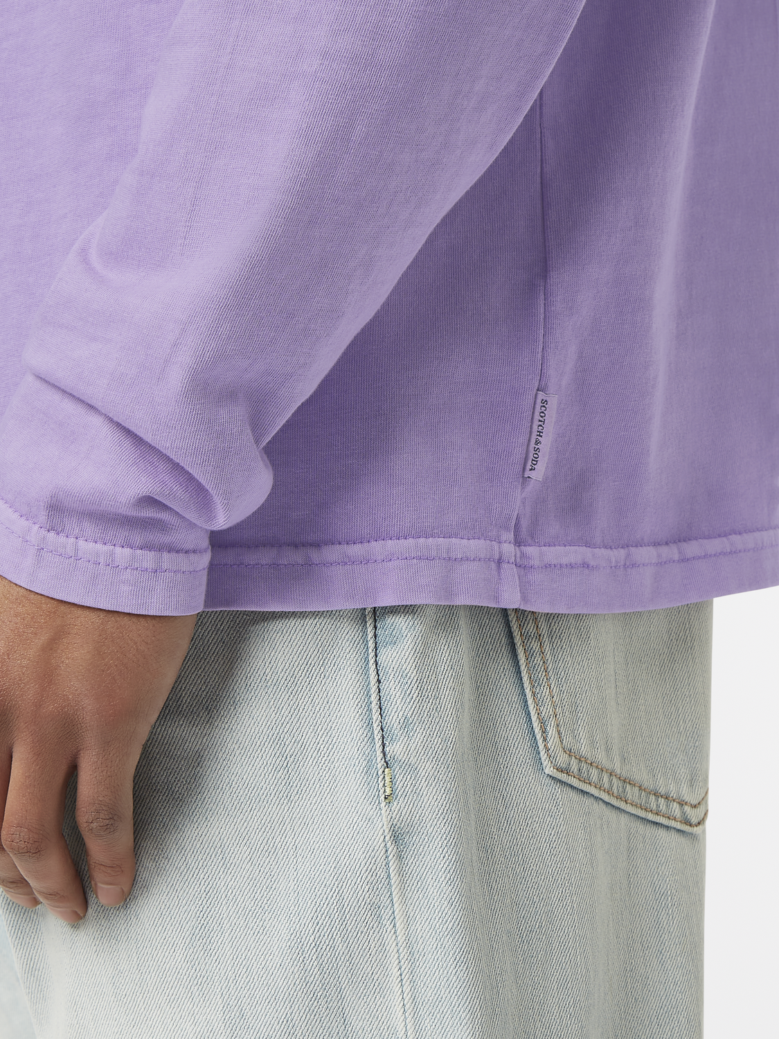 Relaxed-Fit Garment-Dyed Long Sleeve T-Shirt