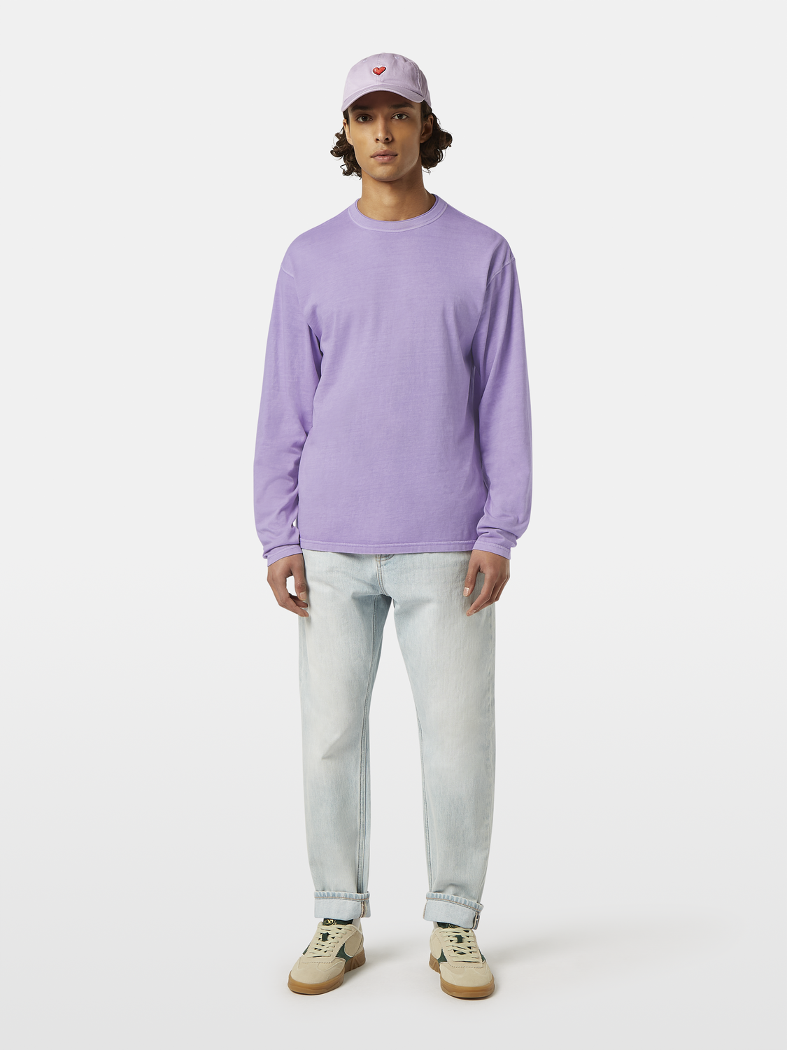 Relaxed-Fit Garment-Dyed Long Sleeve T-Shirt