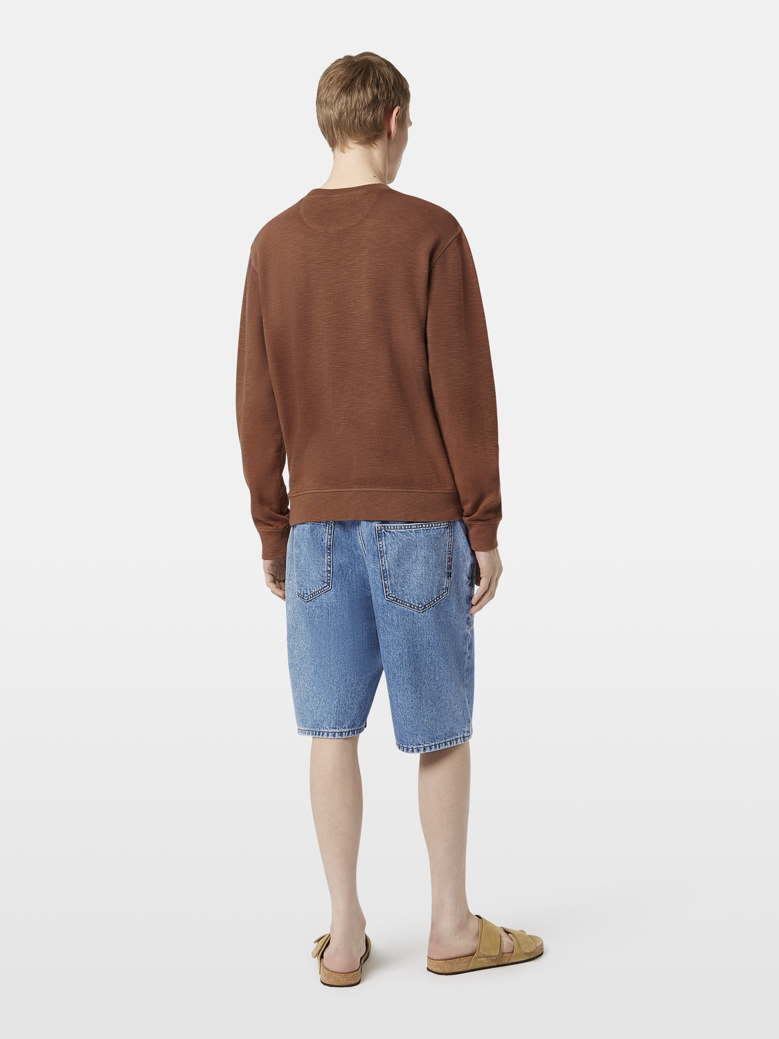 Regular-Fit Garment-Dyed Slub Sweatshirt