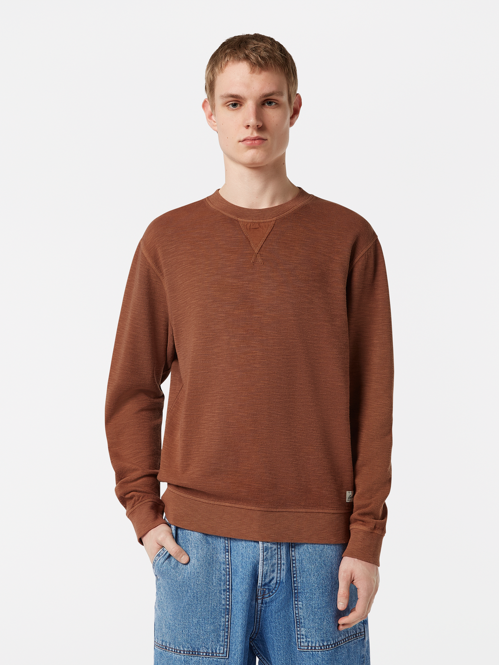 Regular-Fit Garment-Dyed Slub Sweatshirt