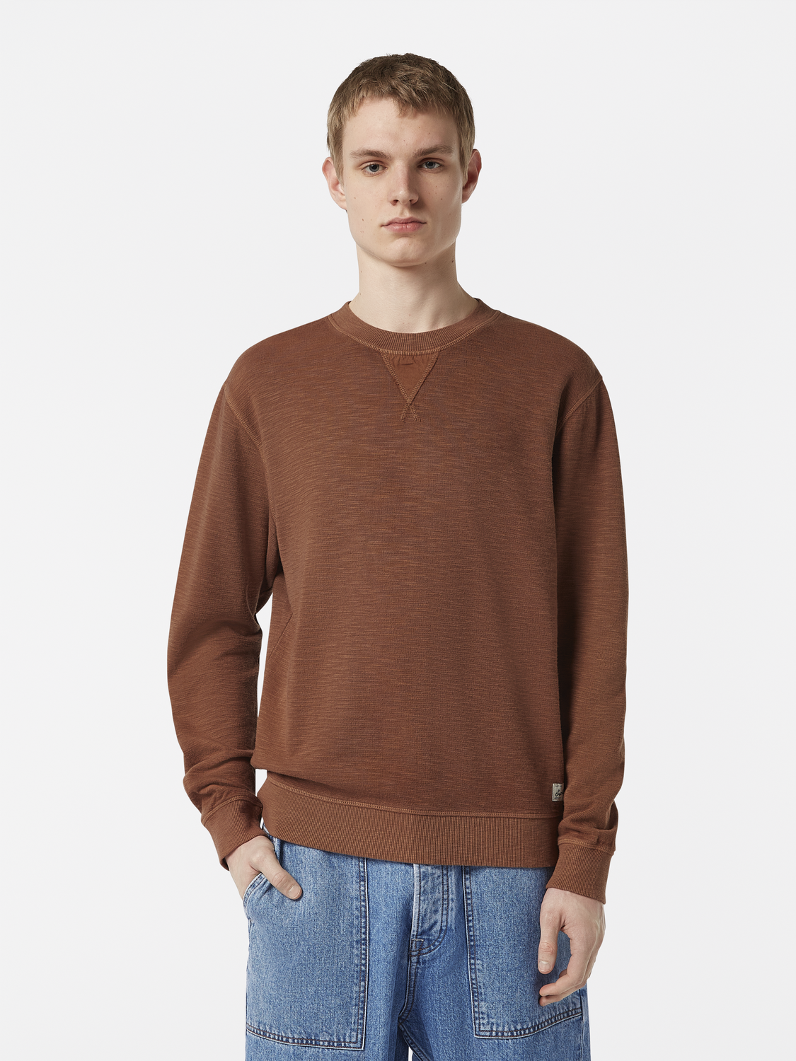Regular-Fit Garment-Dyed Slub Sweatshirt