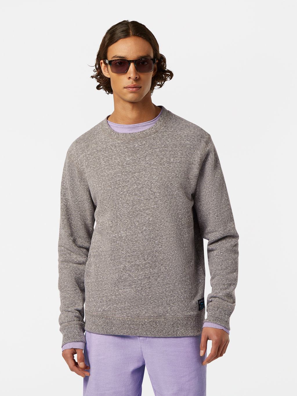 Regular-Fit Melange Sweatshirt
