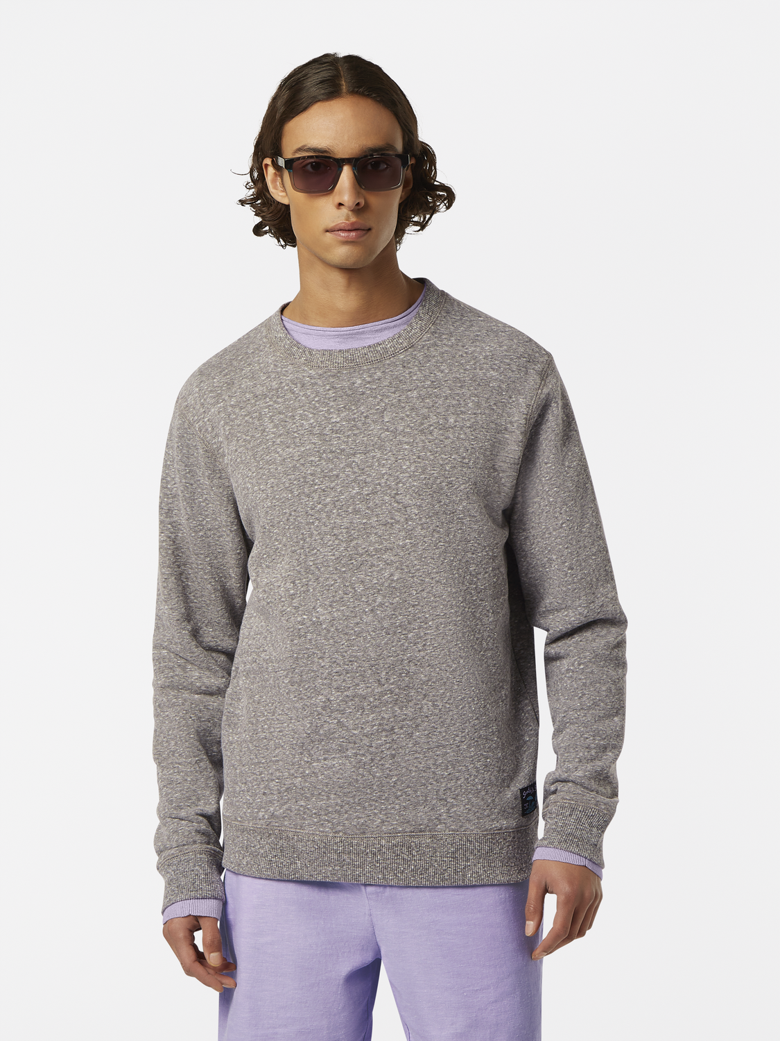 Regular-Fit Melange Sweatshirt