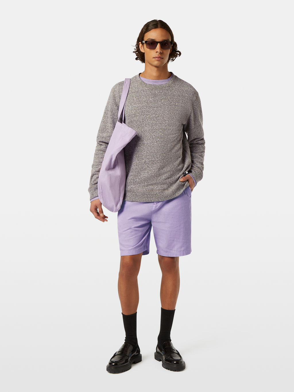 Regular-Fit Melange Sweatshirt