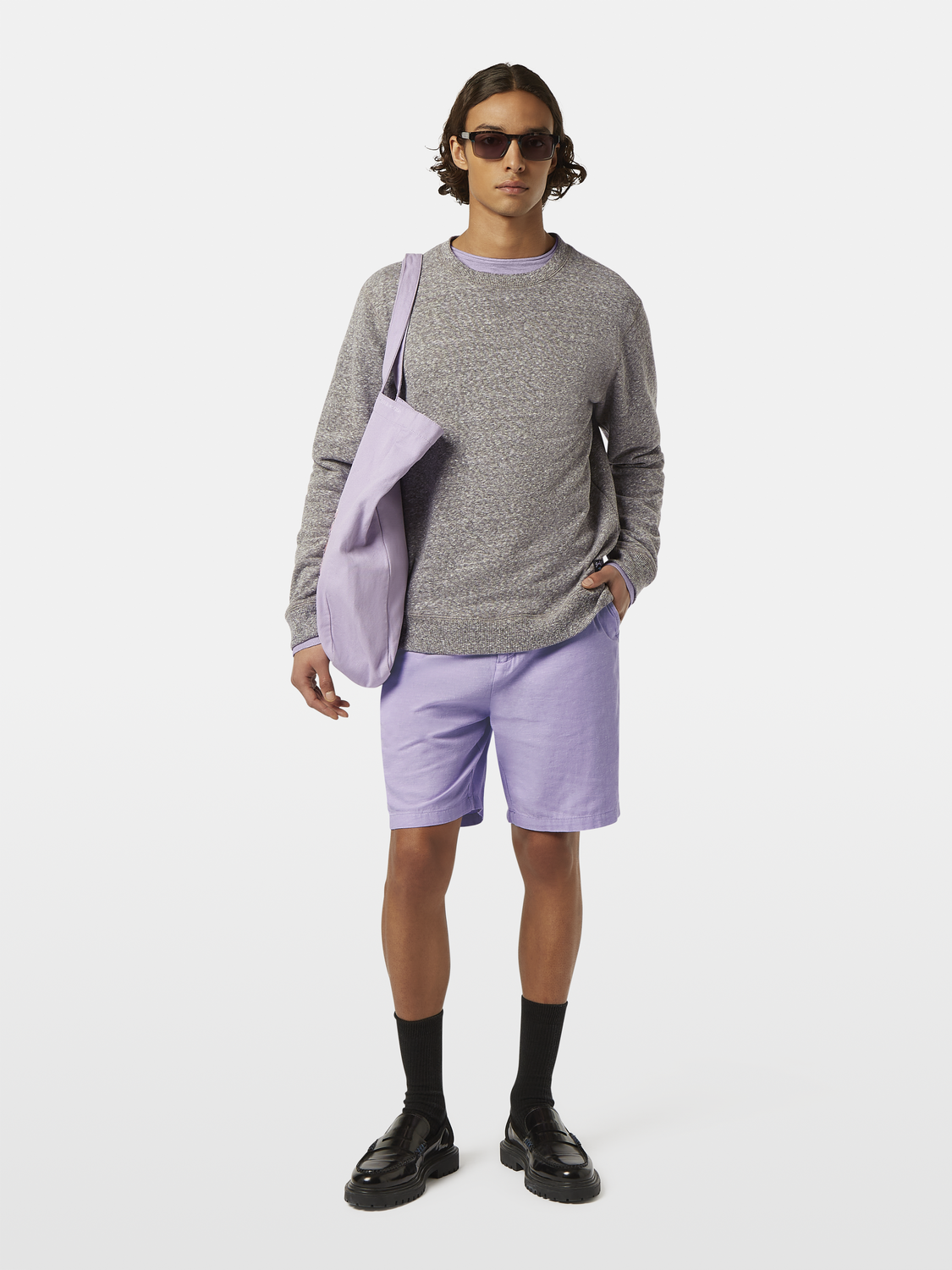 Regular-Fit Melange Sweatshirt