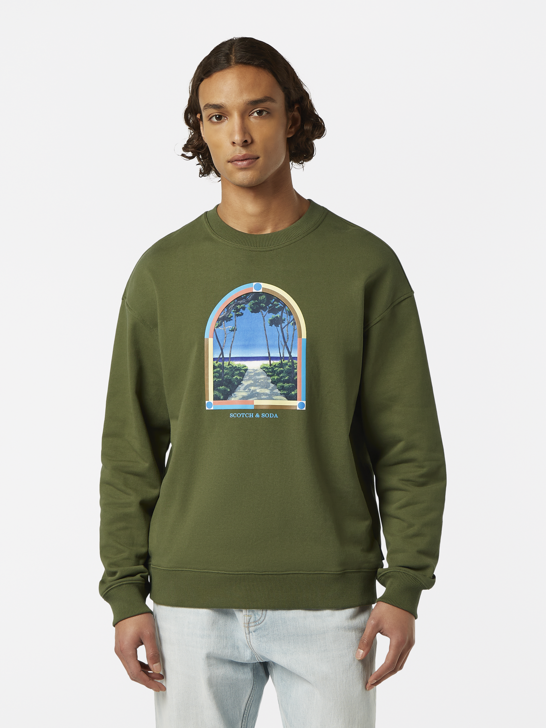 Relaxed-Fit Printed Artwork Sweatshirt