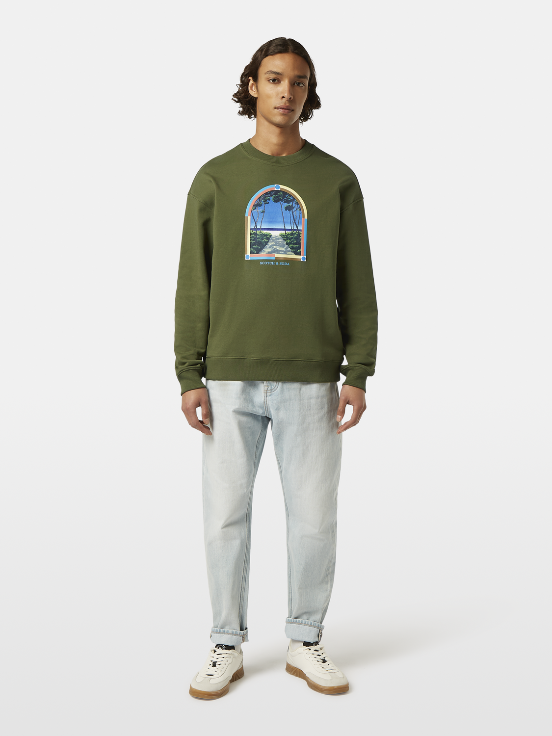 Relaxed-Fit Printed Artwork Sweatshirt
