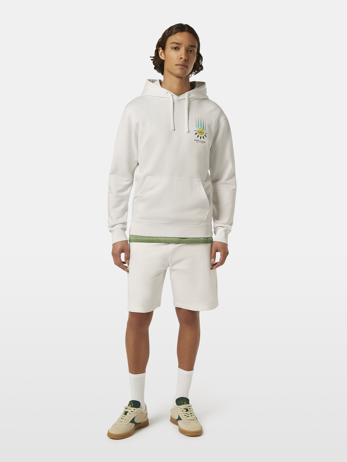 Regular-Fit Printed Artwork Hoodie