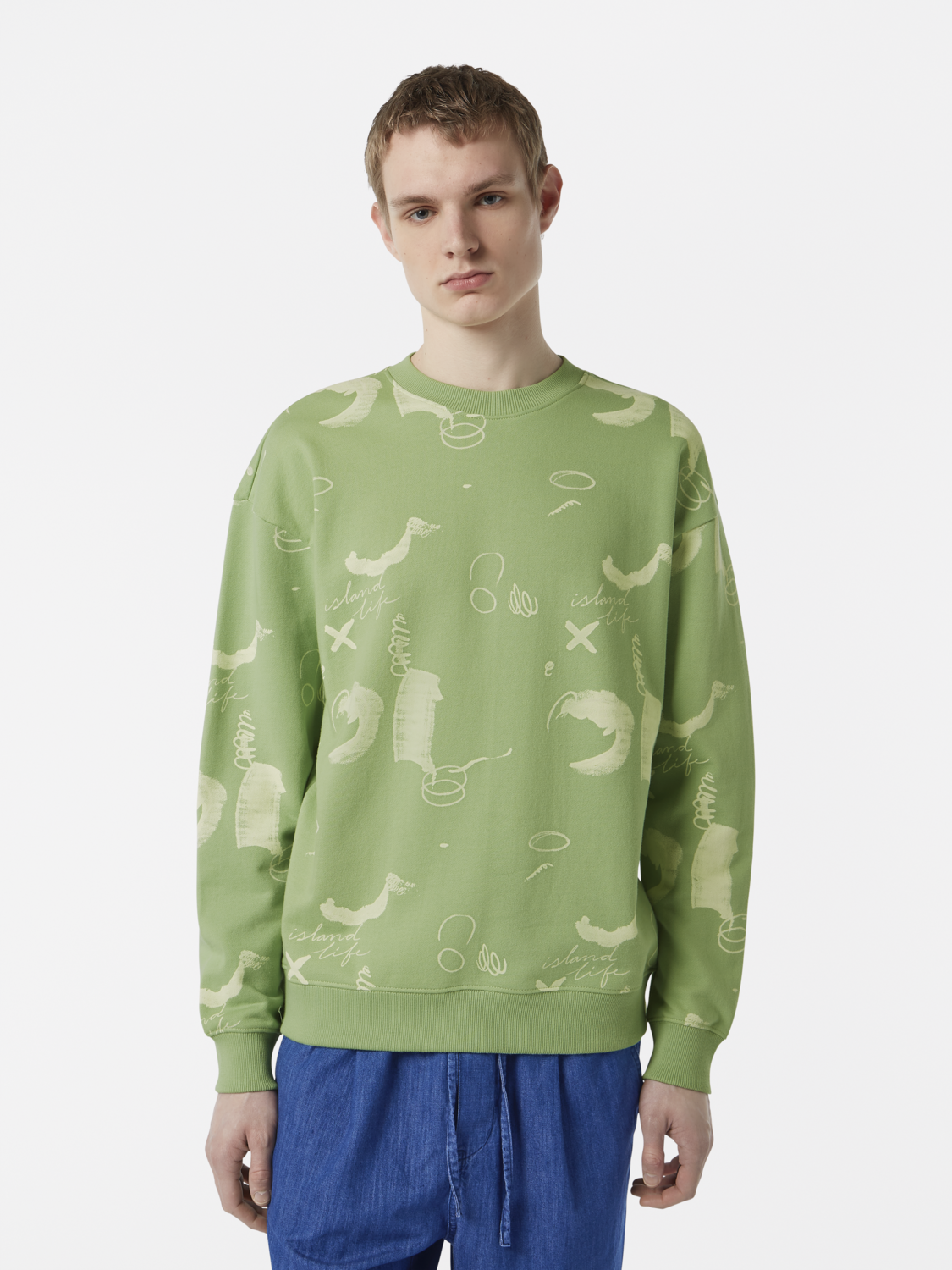 Relaxed-Fit Abstract Printed Sweatshirt