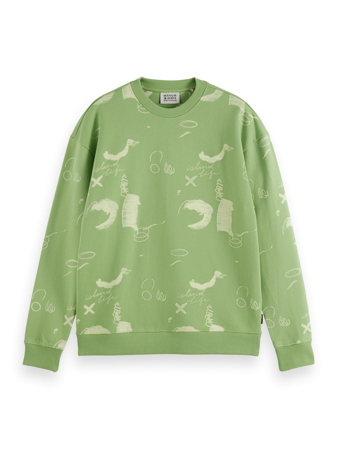 Relaxed-Fit Abstract Printed Sweatshirt