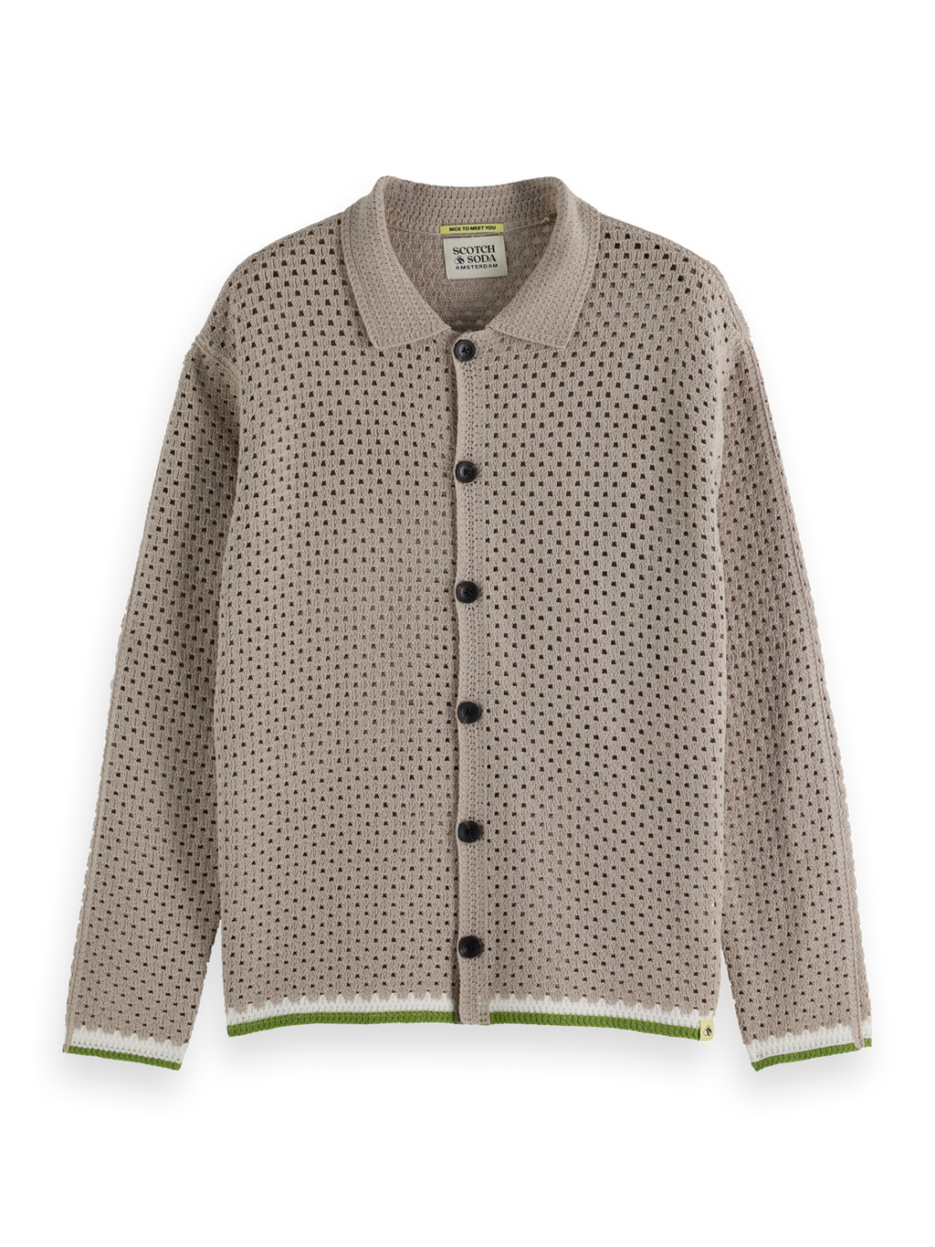 Crochet Long-Sleeve Shirt