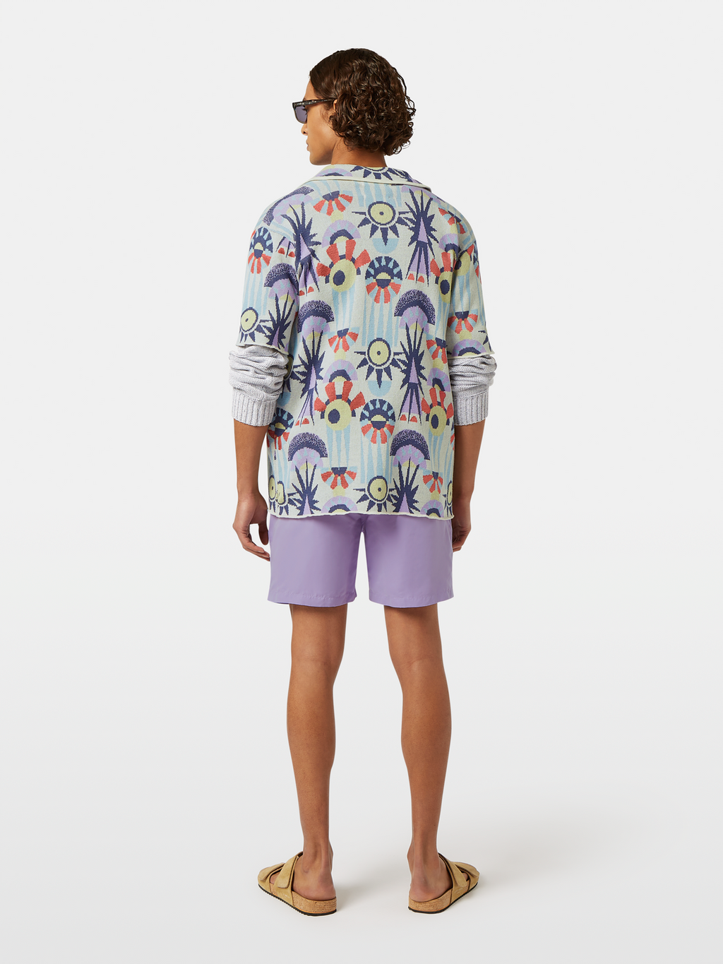 Jacquard Knit Short-Sleeved Shirt