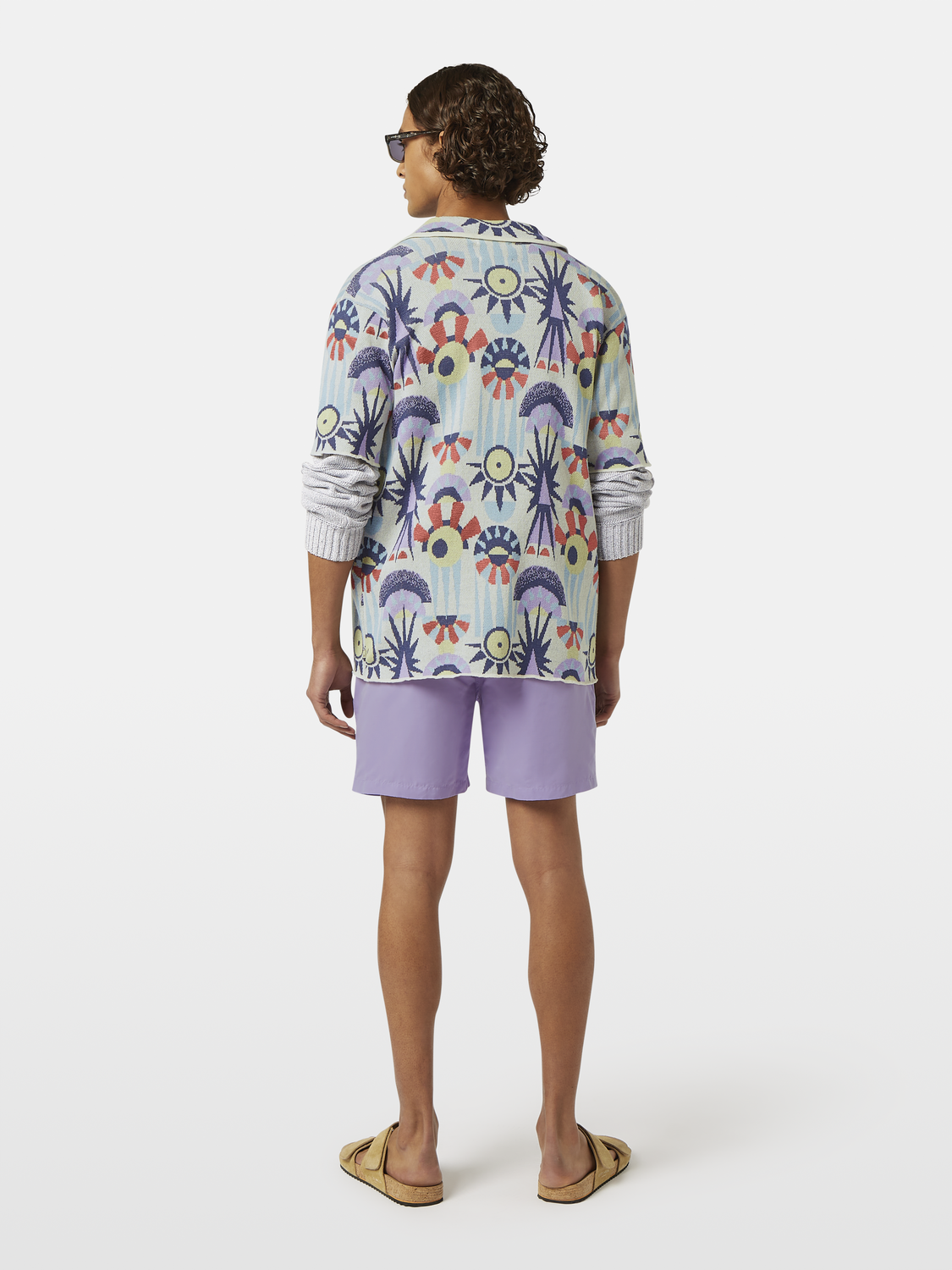 Jacquard Knit Short-Sleeved Shirt