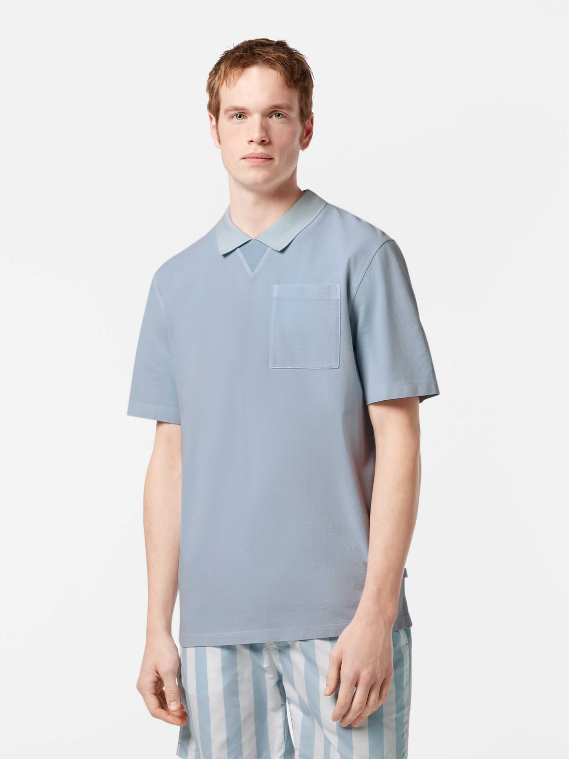 Washed Chest Pocket Relaxed-Fit Polo
