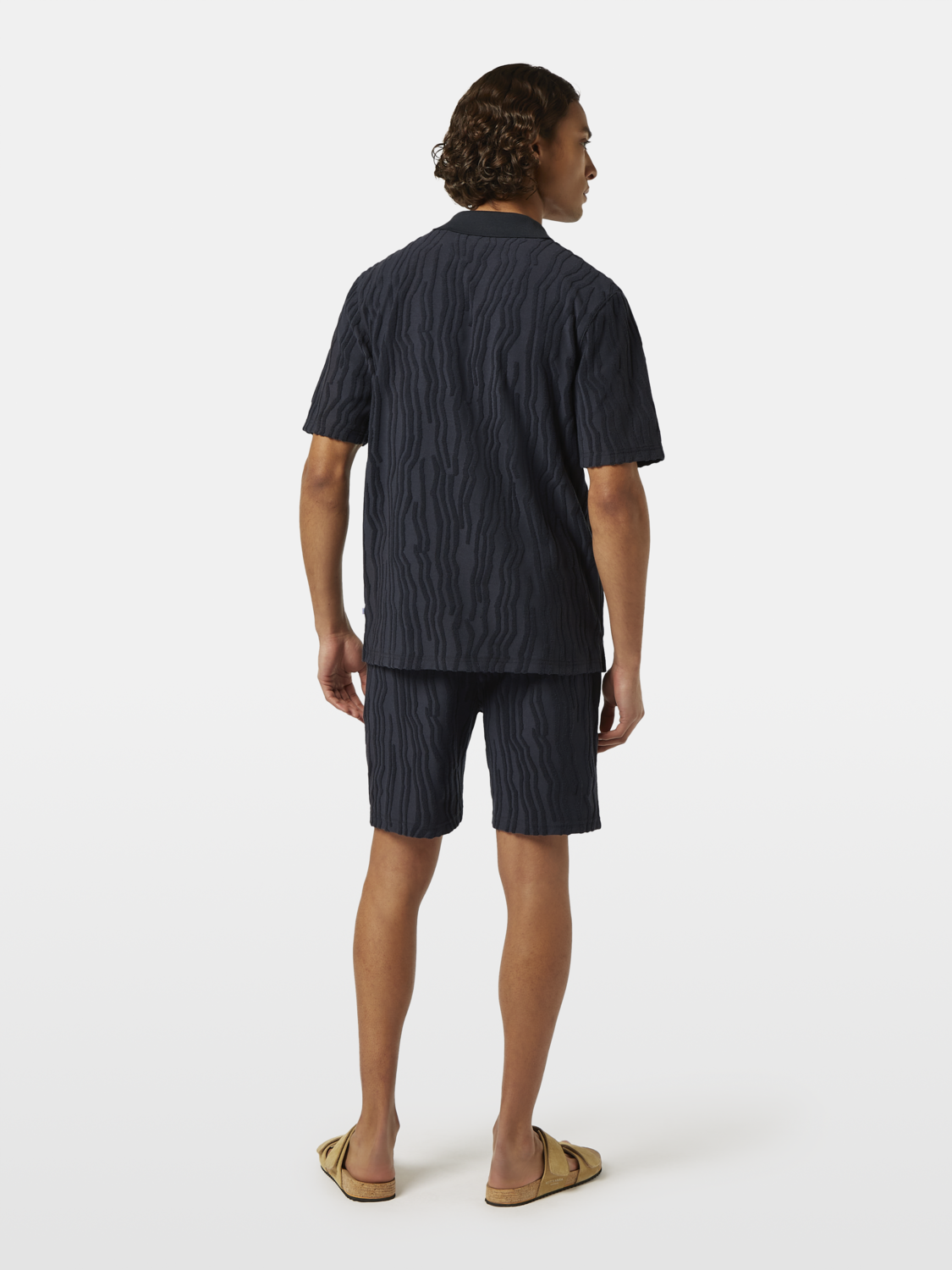 Relaxed-Fit Jacquard Cotton Terrycloth Polo