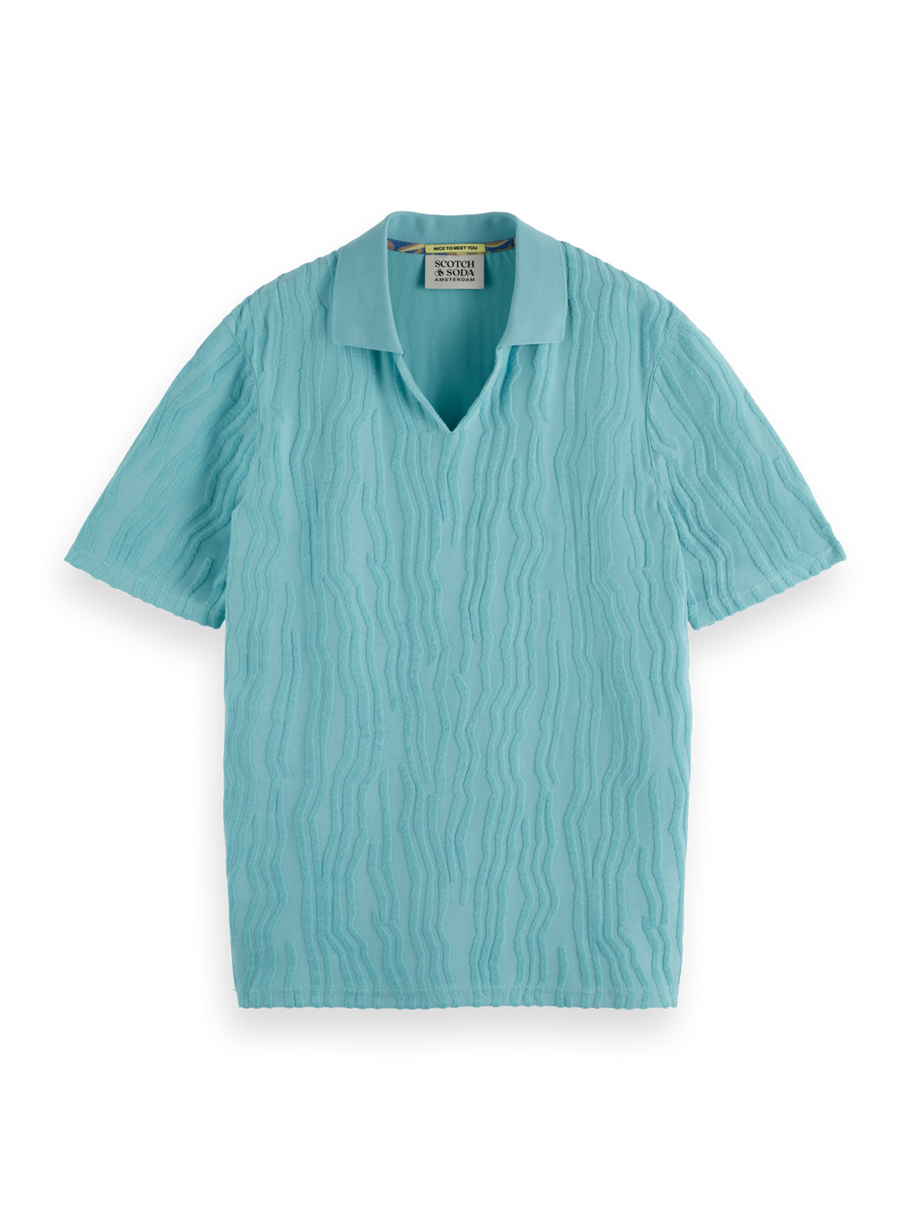 Jacquard Cotton Terrycloth Relaxed-Fit Polo
