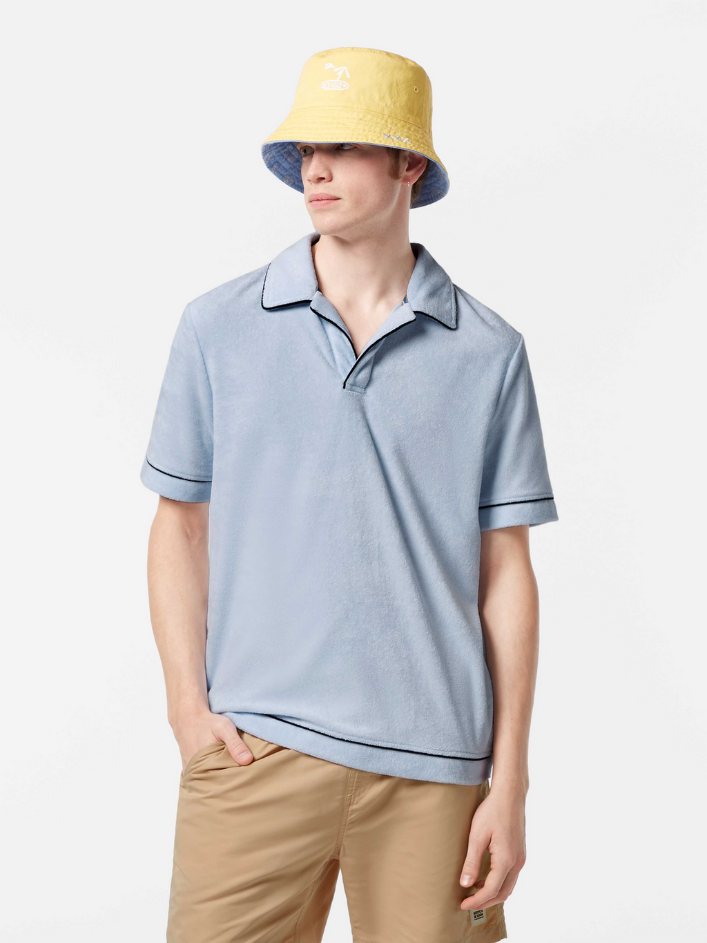 Terrycloth Contrast Detail Relaxed-Fit Polo