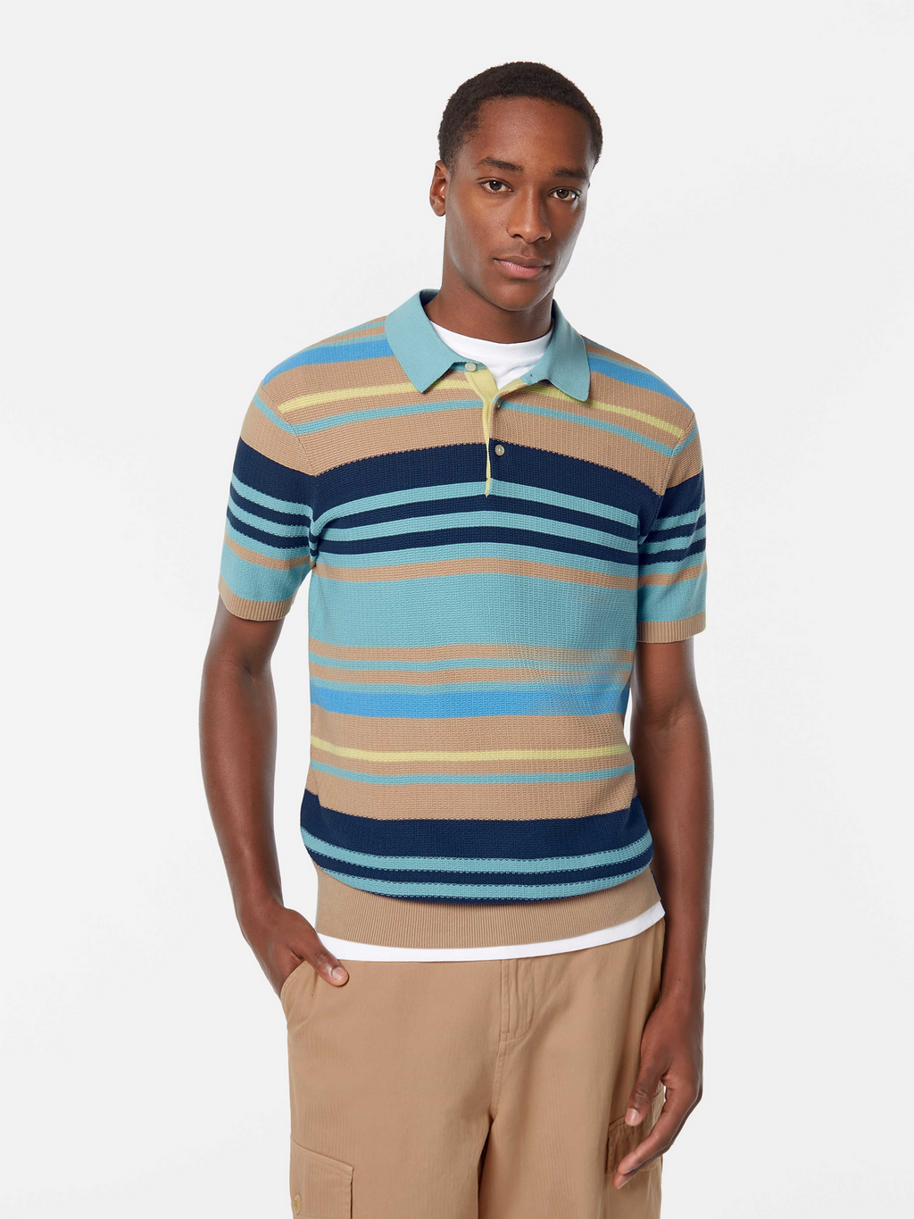 Structured Knit Regular Fit Polo