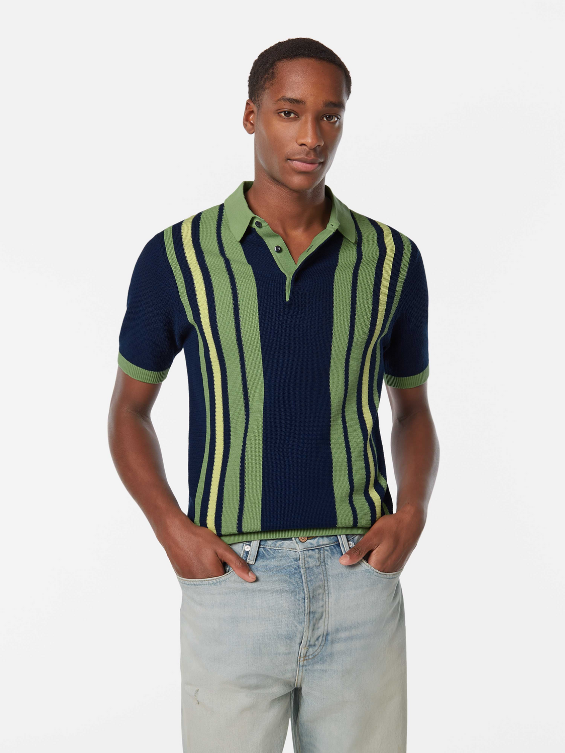 Regular-Fit Structured Knit Polo
