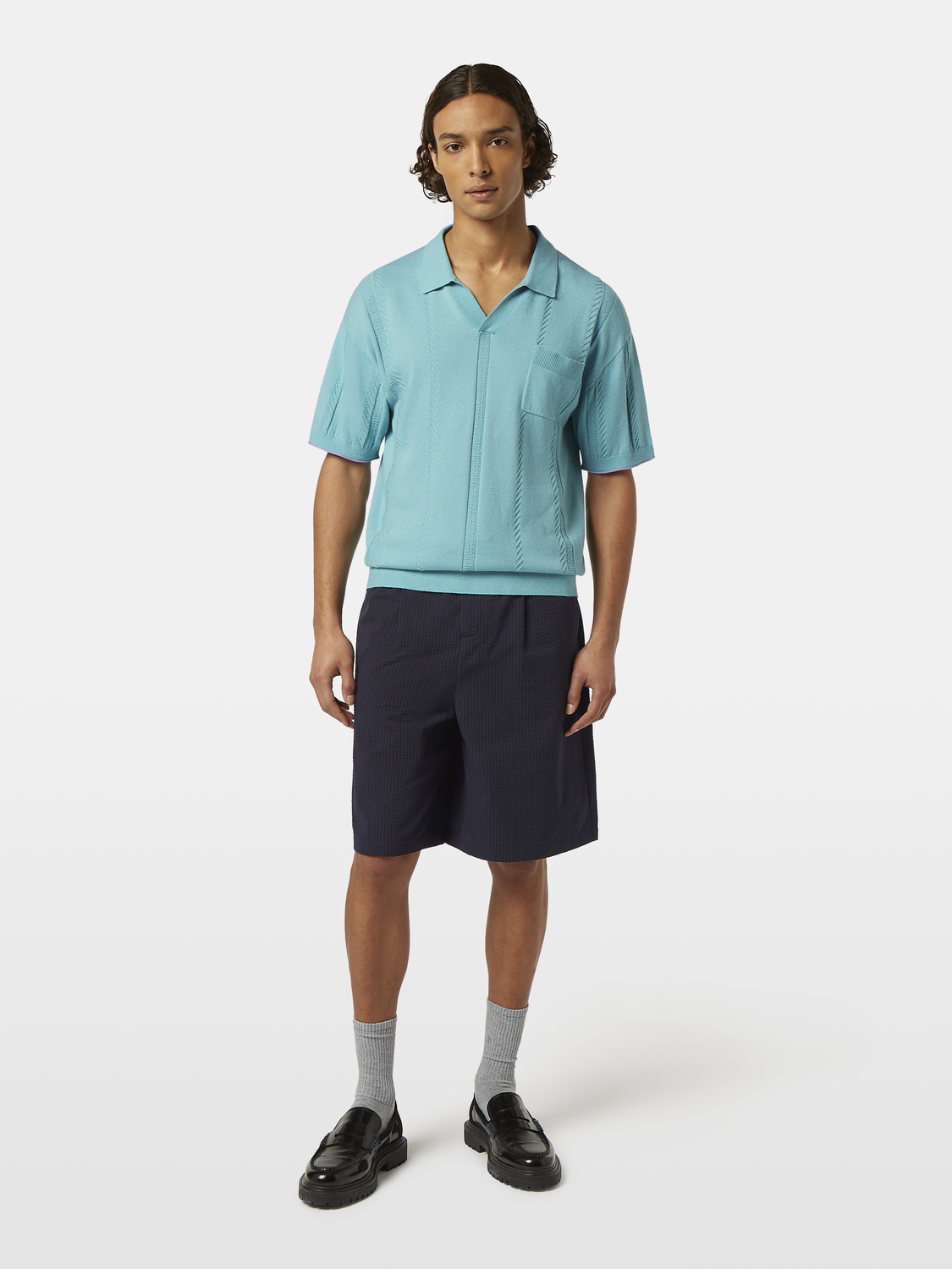 Relaxed Fit Knit Polo