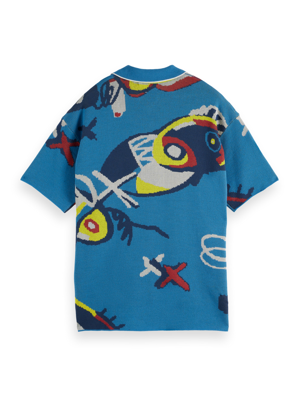 Abstract Island Crochet Polo