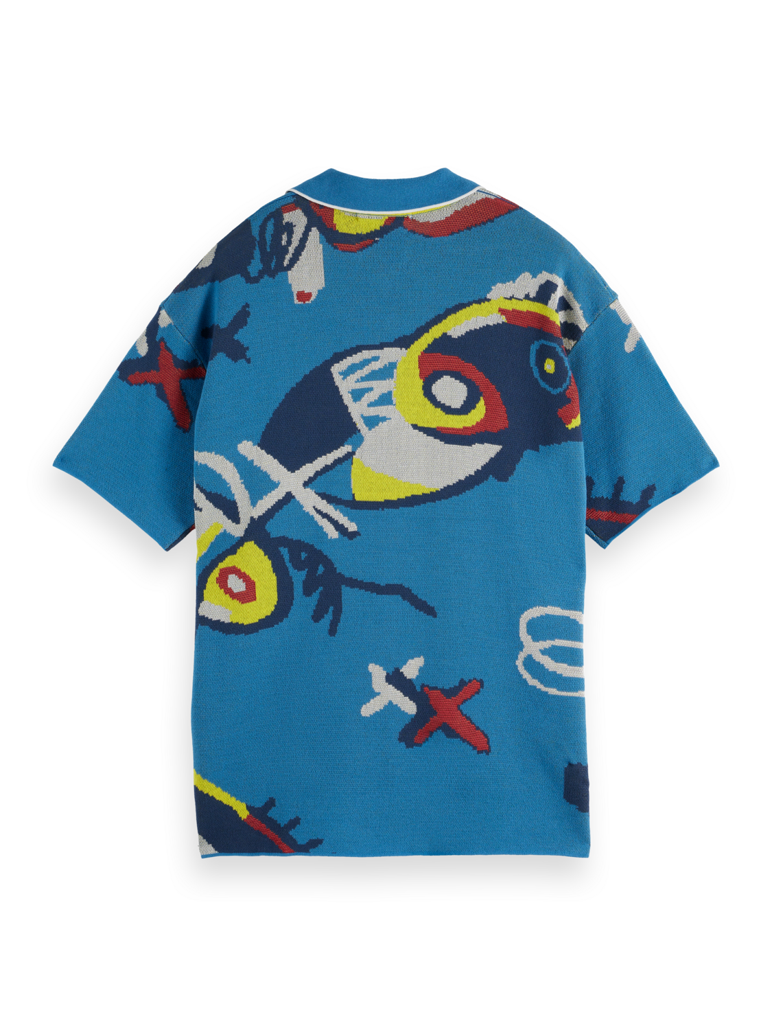 Abstract Island Crochet Polo