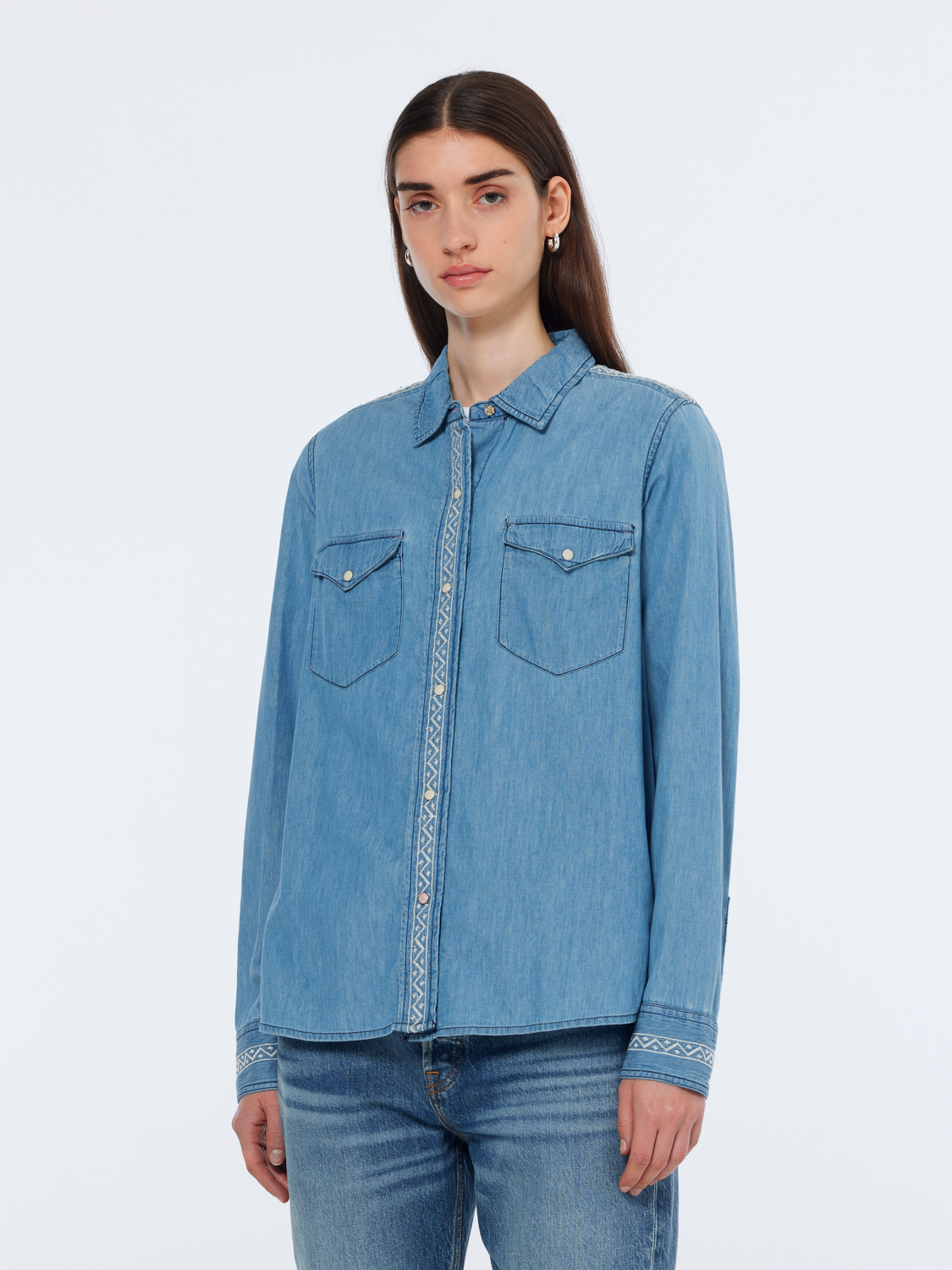 Washed Out Lightweight Denim Shirt