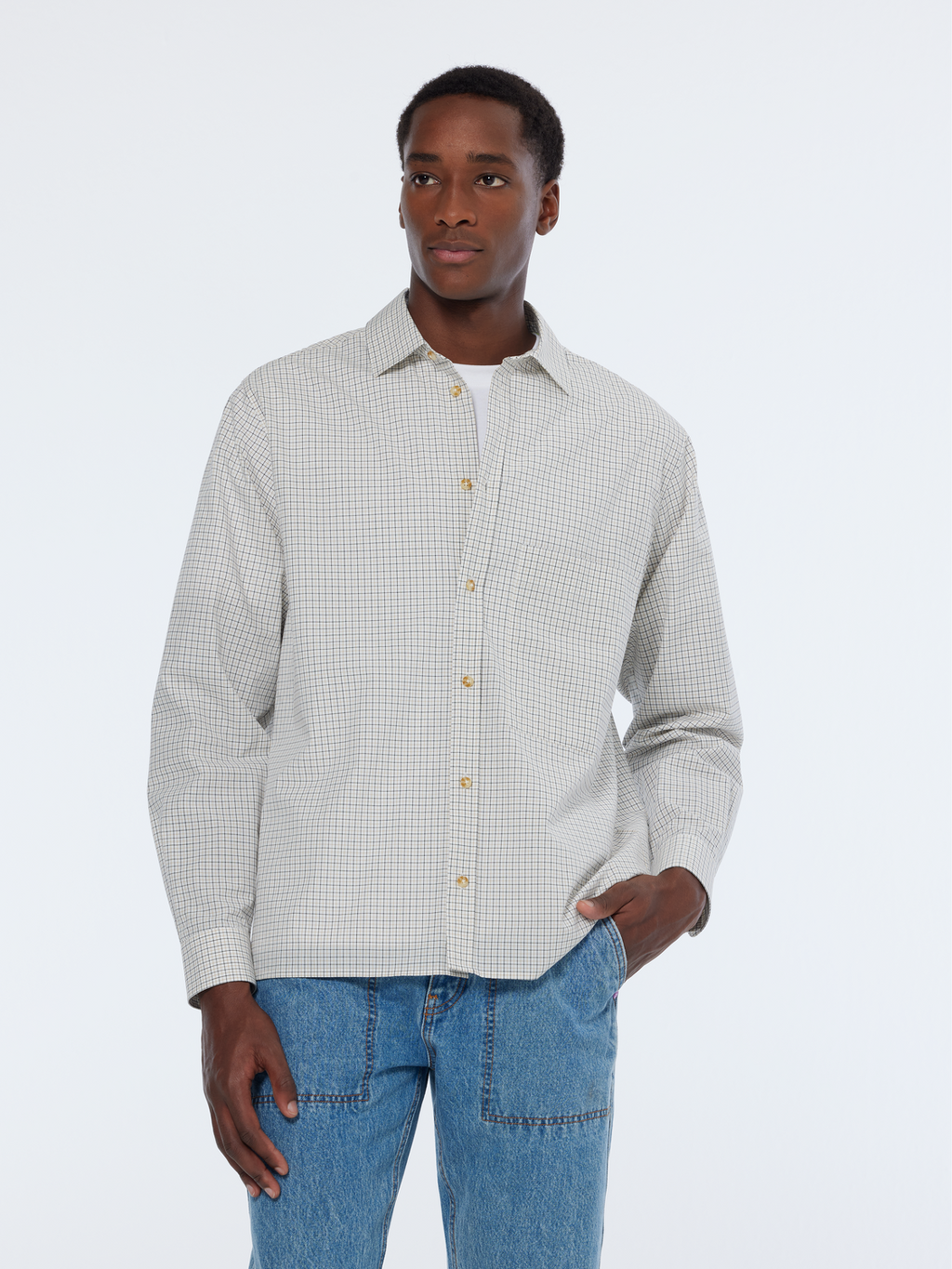 Relaxed Fit Yarn-Dyed Micro-Check Shirt – Scotch & Soda Relaxed Fit Yarn-Dyed Micro-Check Shirt – Scotch & Soda